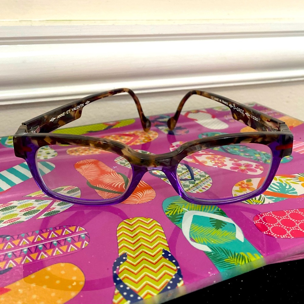 Anne et Valentin Purple Tortoise Glasses France - Picture 2 of 9